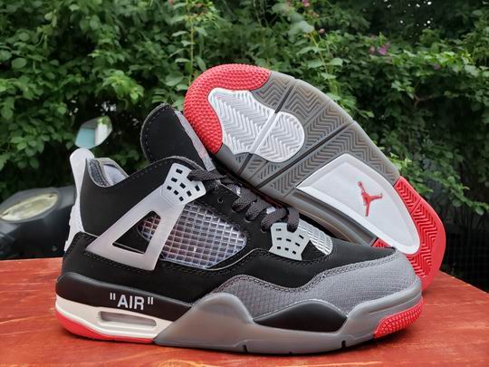 (image for) Off-White x Air Jordan 4 Bred Men's Shoes-5